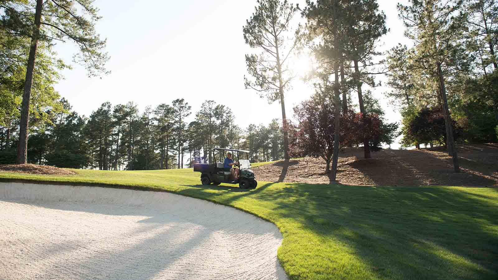 Cushman cart on a golf course